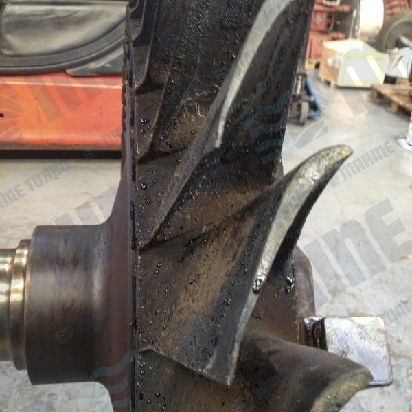 Damaged MET 83SE turbine blade for repair and balance check