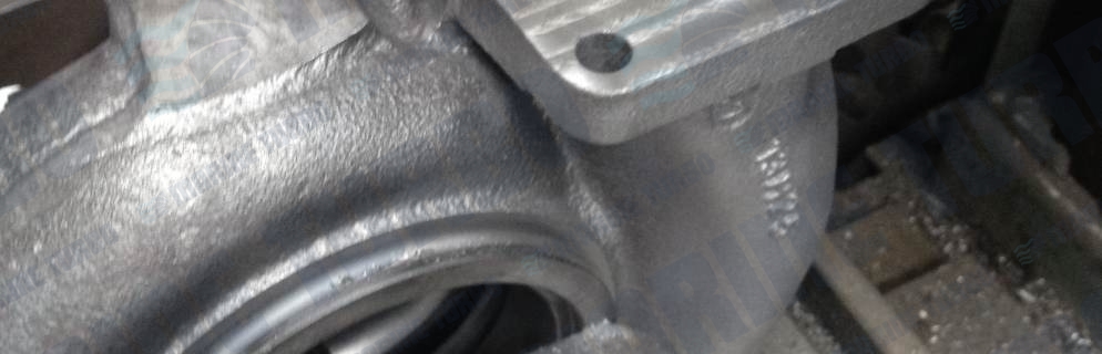 Machining distorted face on exhaust gas inlet casing due to overheating